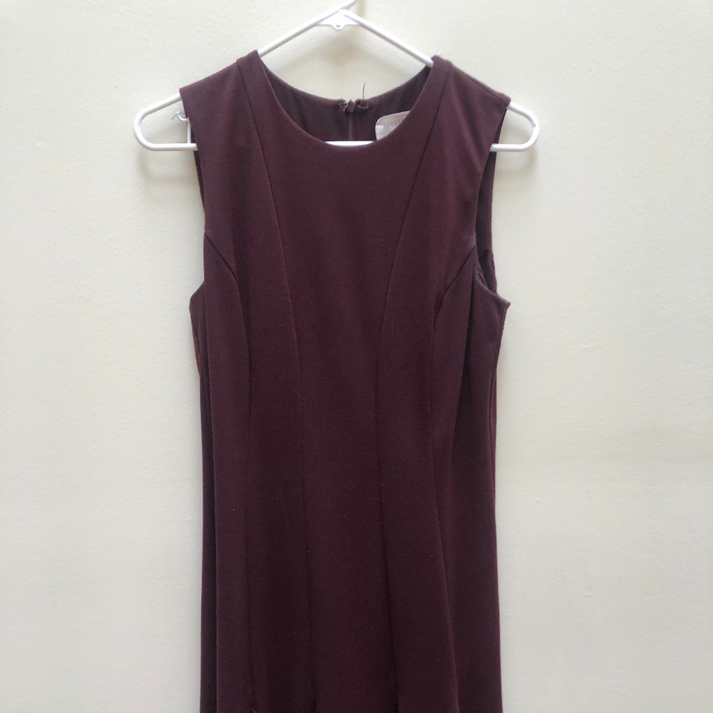 Nicole Miller Artelier Maroon Swing Dress